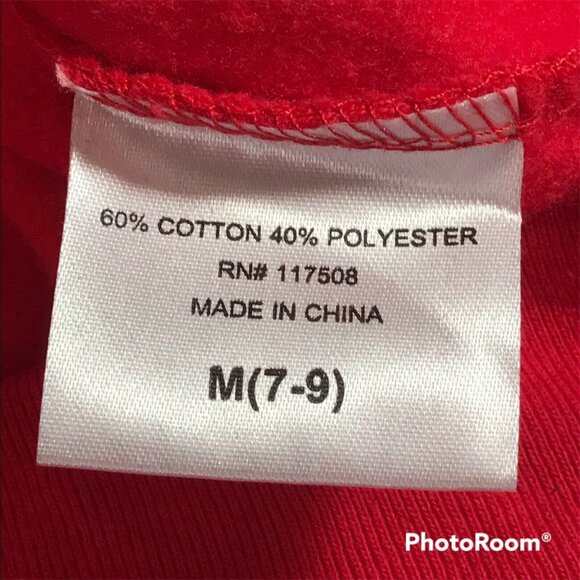 Wound Up Womens Sz Medium 7-9  Sweatshirt Crewneck Love Yourself Graphic Red New - Picture 6 of 12